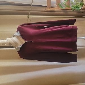 Nautica half zip pull over maroon and Grey